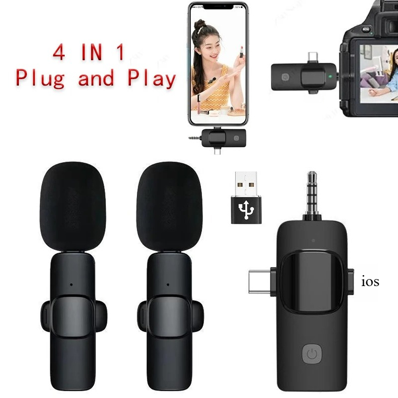 Wireless Mic For Smartphone Video Recording - Wireless Lavalier Microphone For Type-C Smartphones