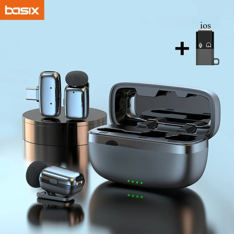 Charging Case For Wireless Microphones - Wireless Lavalier Microphone Set with Charging