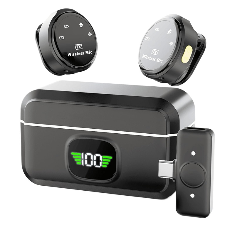 Charging Case For Wireless Microphones - Wireless Lavalier Microphone for iPhone Android