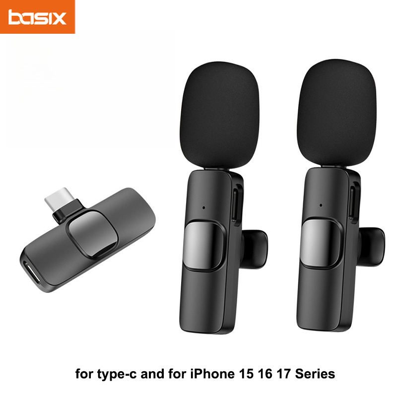 Wireless Mic For Smartphone Video Recording - Wireless Lavalier Microphone Mini Mic for
