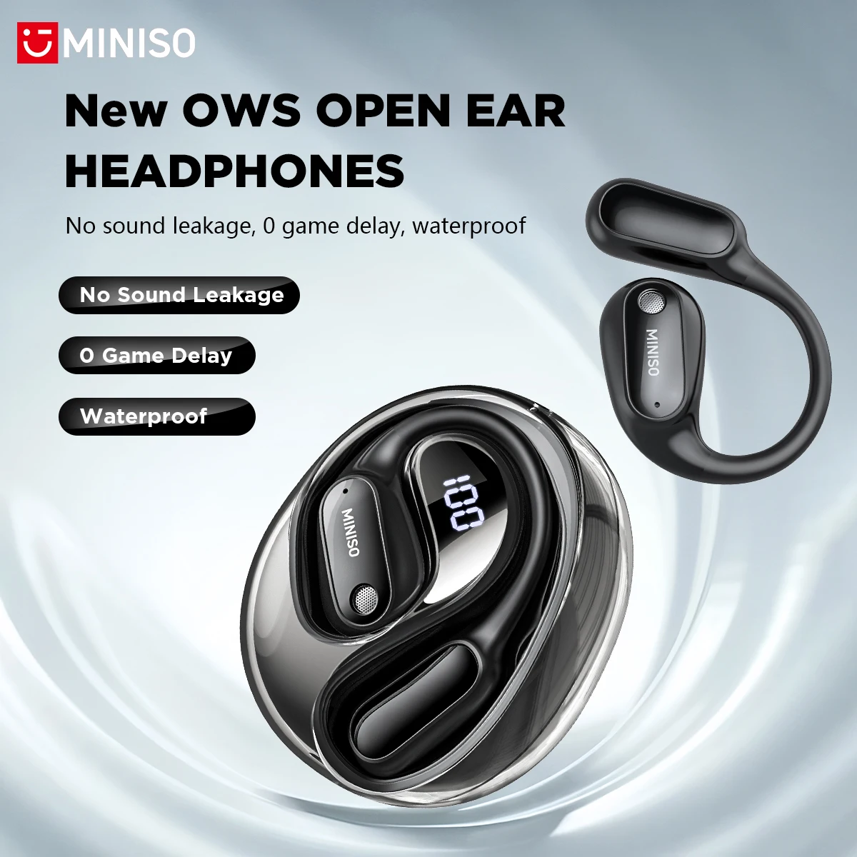 Charging Case For Wireless Microphones - MINISO MS190 Real Time AI Voice