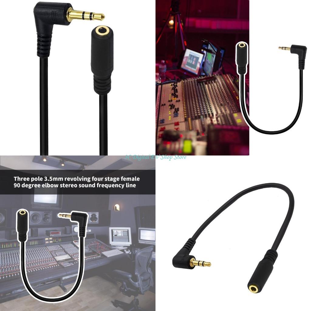 3.5Mm Trs To Trrs Adapter Audio Cable - E74D Compactly 90Degree Stereo Audios Cable