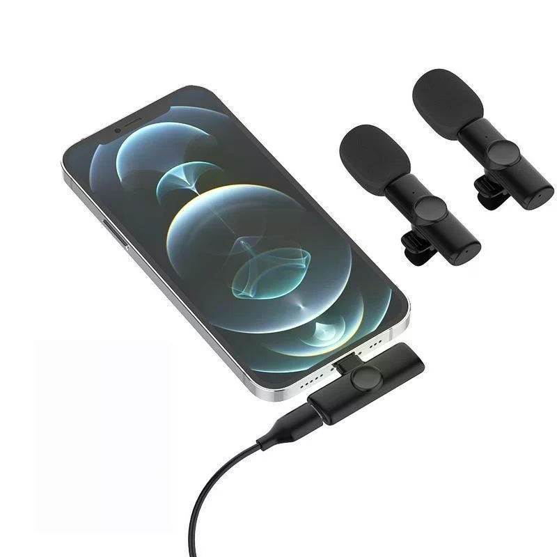 Wireless Mic For Smartphone Video Recording - Type-C Smartphones Mini Mic Wireless Clip-on