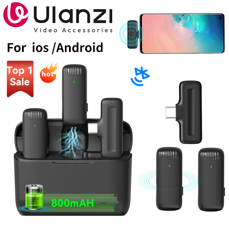 Wireless Mic For Smartphone Video Recording - Ulanzi J12 Wireless Lavalier Microphone Audio
