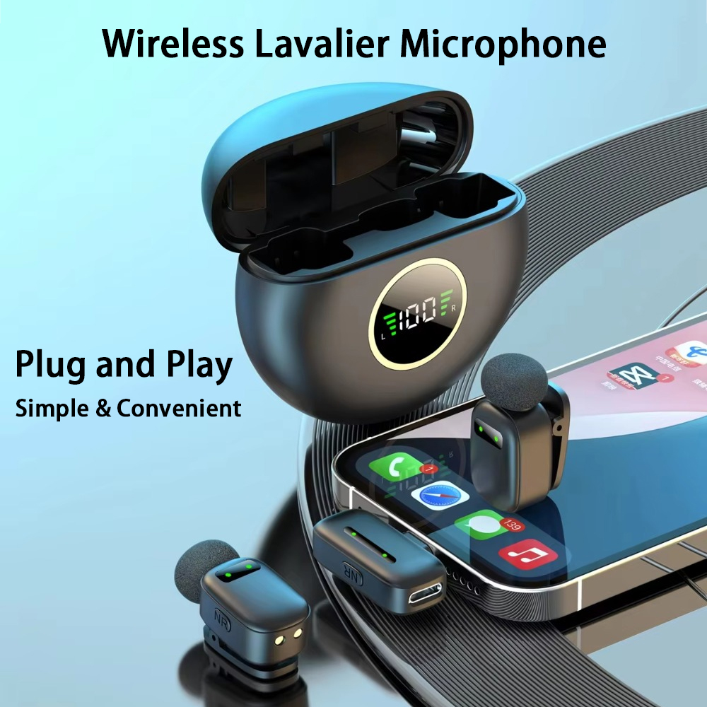 Smart Noise Reduction Lapel Microphone - 1 To 2 Wireless Lavalier Microphone