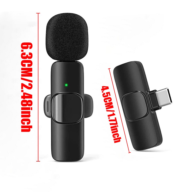 Wireless Mic For Smartphone Video Recording - Wireless Lavalier Microphone For Type-C Smartphones