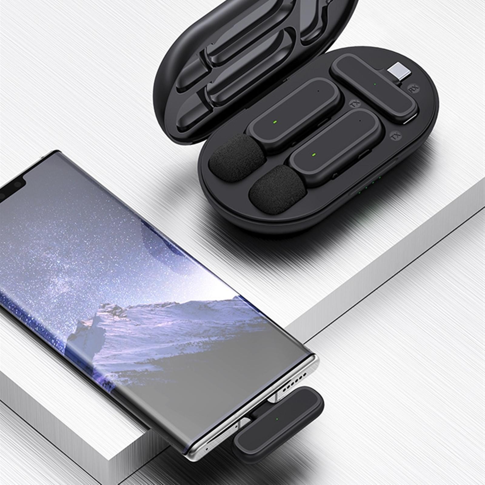 Wireless Lavalier Microphone W - Wireless Mic For Smartphone Video Recording 评论和价格