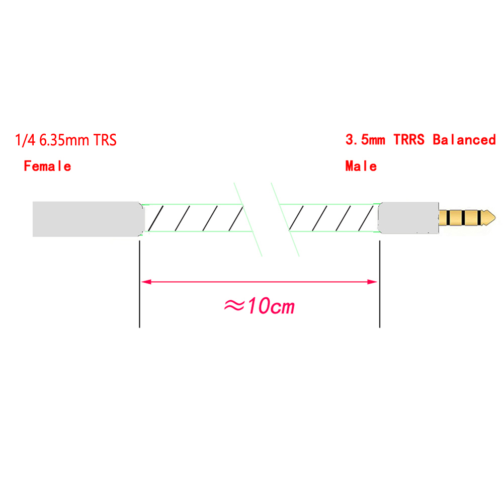 TOP-HiFi  UPOCC-Single-Crystal - 3.5Mm Trs To Trrs Adapter Audio Cable 评论和价格