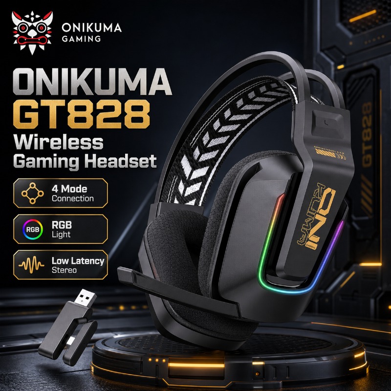 ONIKUMA GT828 Gaming Headset T - Wireless Lavalier Microphone Type C Lightning 评论和价格