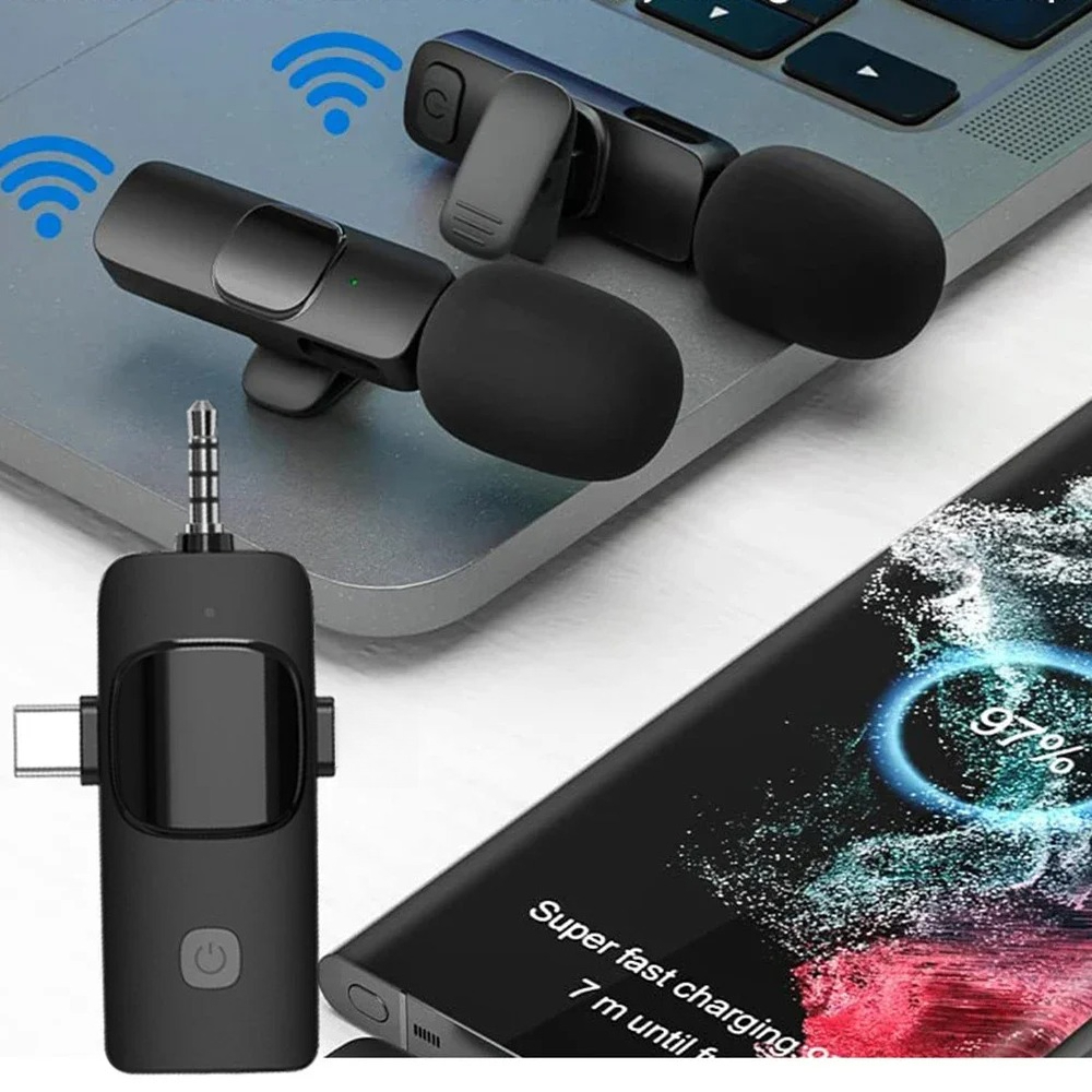 Wireless Lavalier Microphone F - Wireless Mic For Smartphone Video Recording 评论和价格