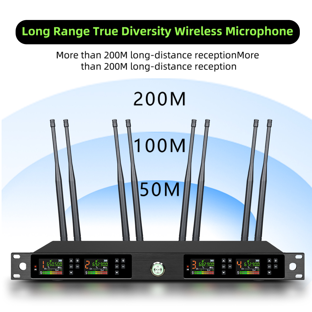 Auto Scan UHF Wireless Microph - Dual Channel Wireless Lapel Mic System 评论和价格
