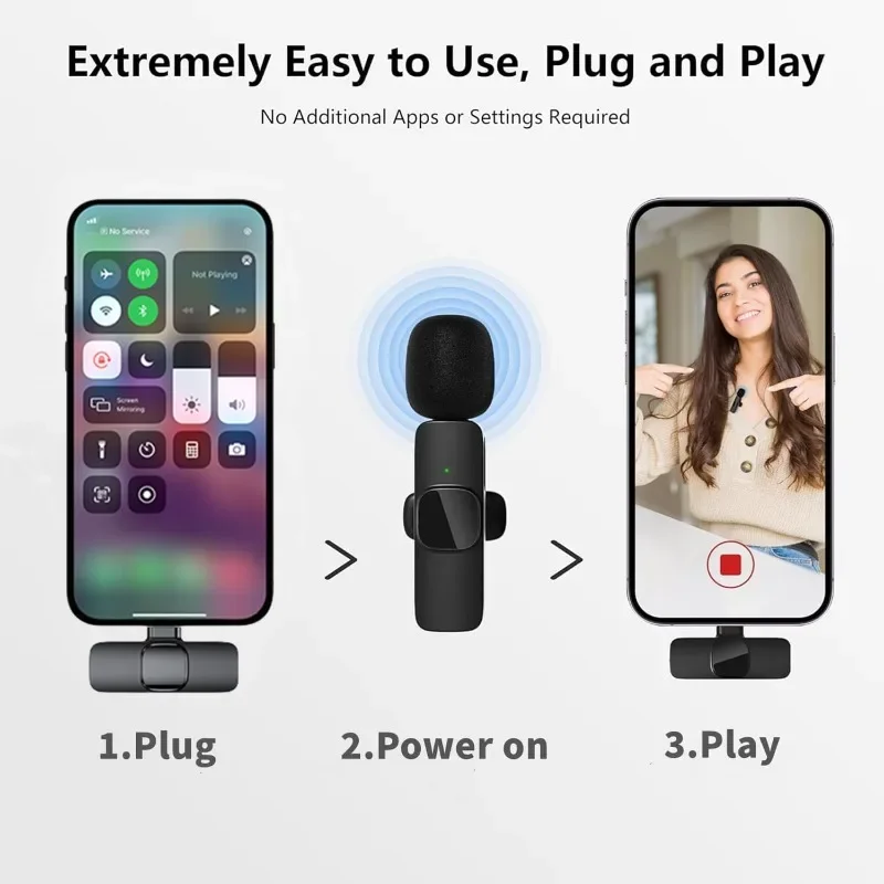 Wireless Lavalier Microphone M - Wireless Mic For Smartphone Video Recording 评论和价格