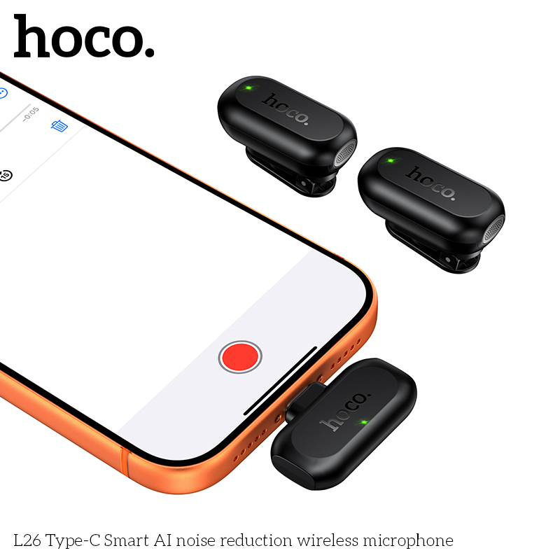 HOCO L26 Type-C Smart AI Noise - Smart Noise Reduction Lapel Microphone 评论和价格