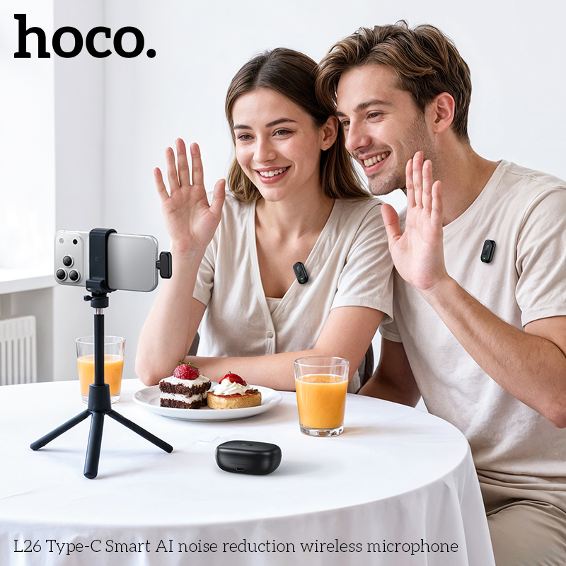 HOCO L26 Type-C Smart AI Noise - Smart Noise Reduction Lapel Microphone 评论和价格