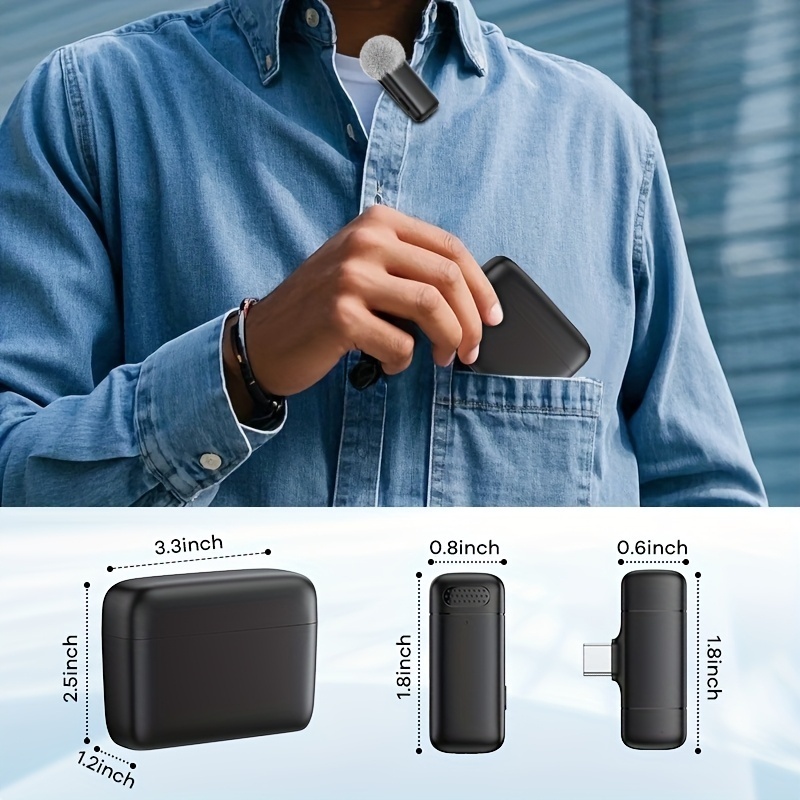 Rechargeable Charging Case Min - Smart Noise Reduction Lapel Microphone 评论和价格