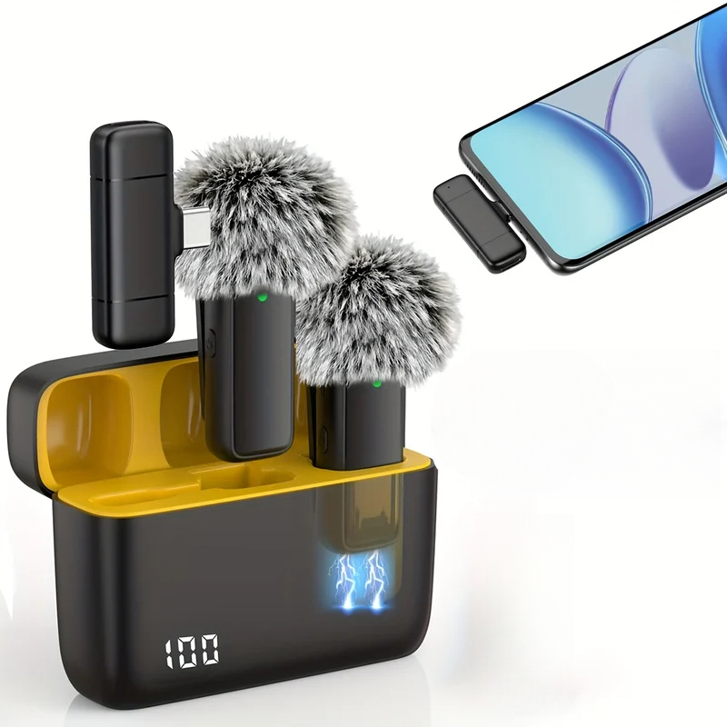 Rechargeable Charging Case Min - Smart Noise Reduction Lapel Microphone 评论和价格