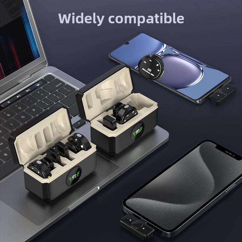 Q83 Magnetic Lavalier Mic 2TX+ - Wireless Lavalier Microphone Type C Lightning 评论和价格