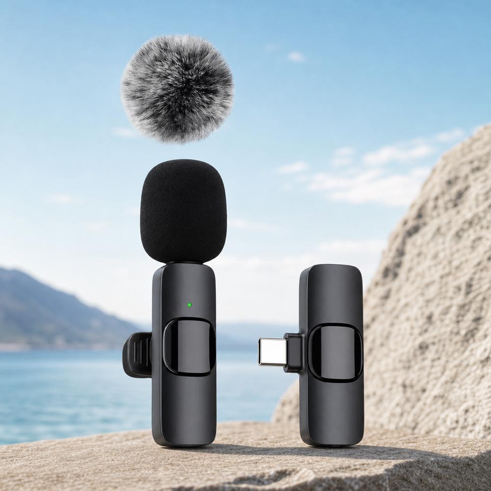 Dual Wireless Lavalier Microph - Wireless Lavalier Microphone Type C Lightning 评论和价格