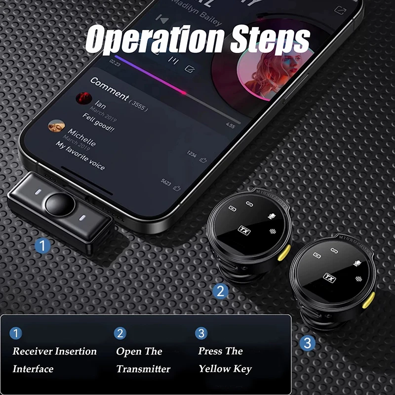 For Xiaomi J6 Wireless Lavalie - Wireless Lavalier Microphone Type C Lightning 评论和价格