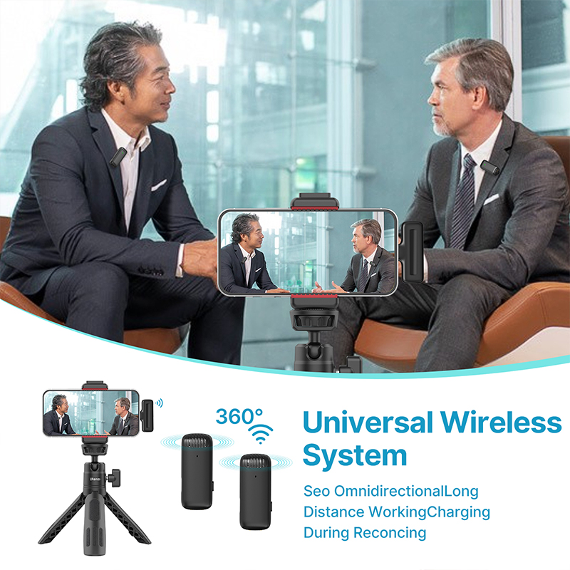 Ulanzi J12 Wireless Lavalier M - Wireless Mic For Smartphone Video Recording 评论和价格