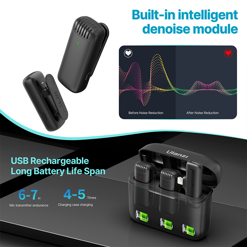 Ulanzi J12 Wireless Lavalier M - Wireless Mic For Smartphone Video Recording 评论和价格