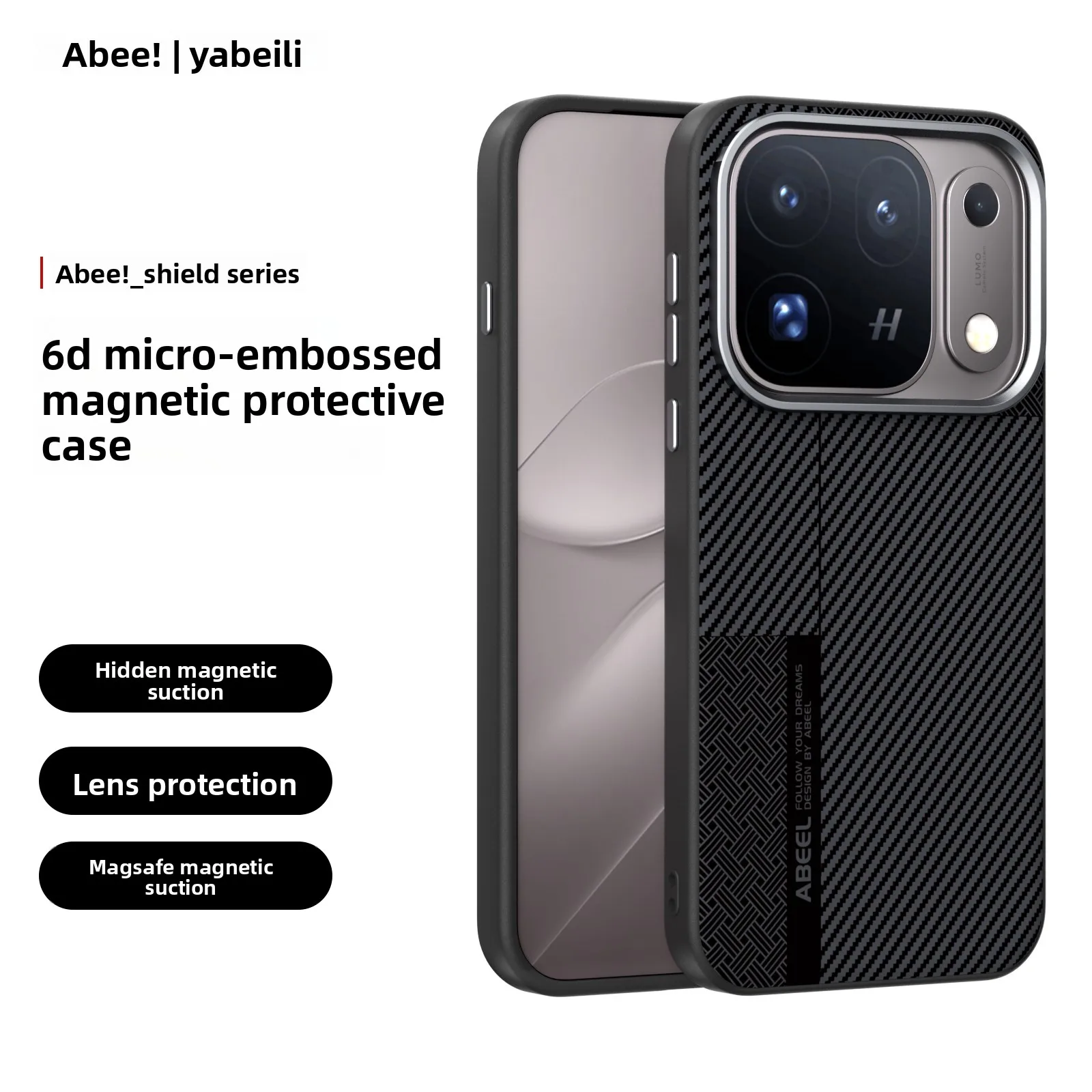 Micro Relief Carbon Fiber Text - Charging Case For Wireless Microphones 评论和价格