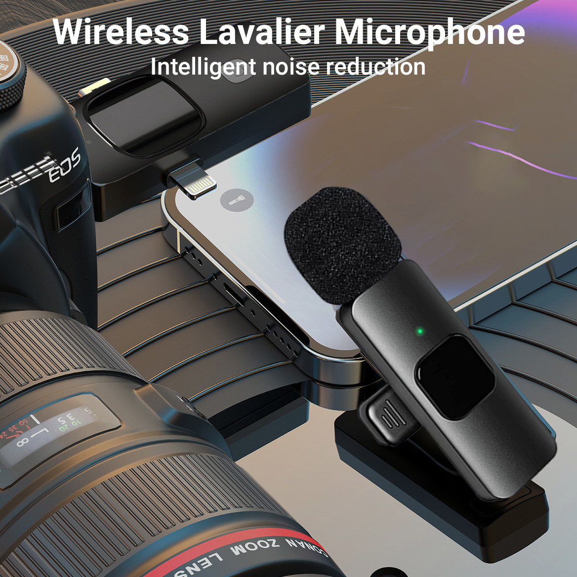 3-in-1 Wireless Lavalier Micro - Wireless Podcast Microphone Dual Mic 评论和价格