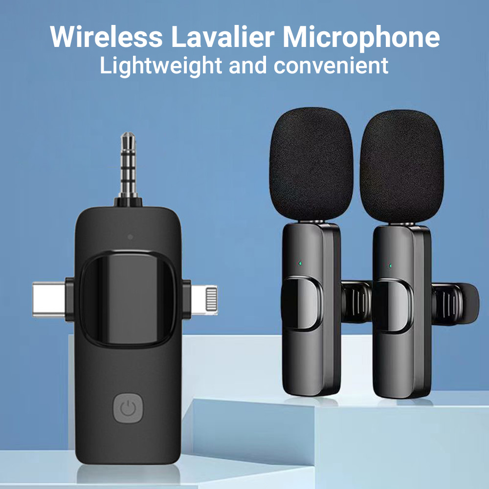 3-in-1 Wireless Lavalier Micro - Wireless Podcast Microphone Dual Mic 评论和价格