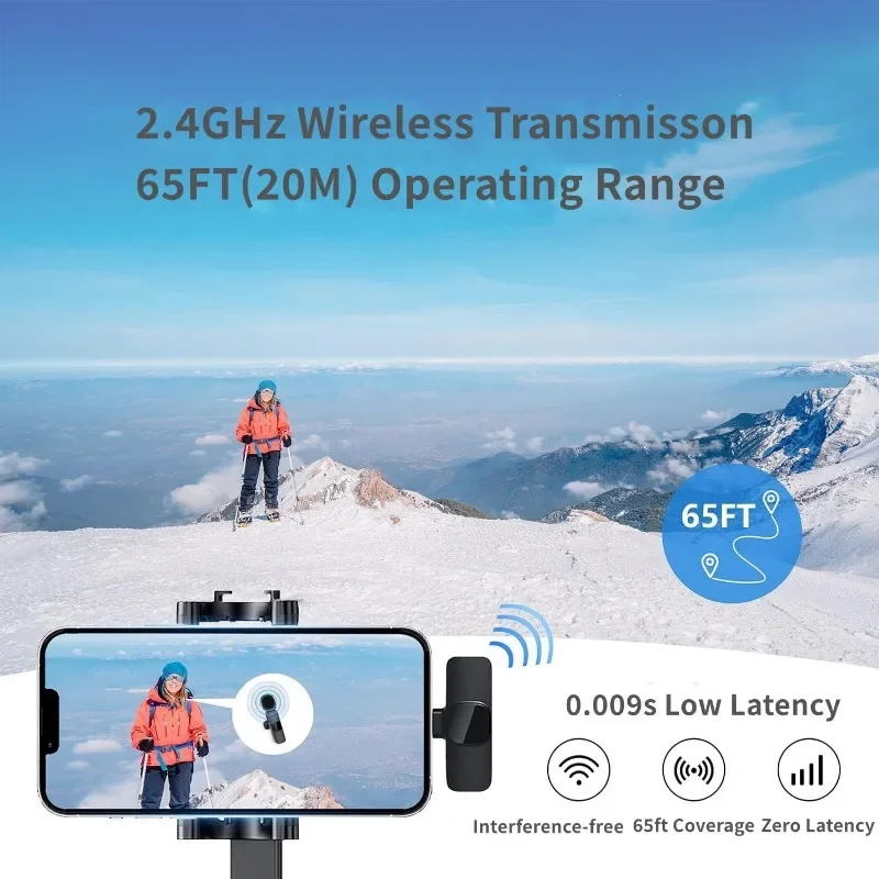 Wireless Lavalier Microphone F - Wireless Mic For Smartphone Video Recording 评论和价格