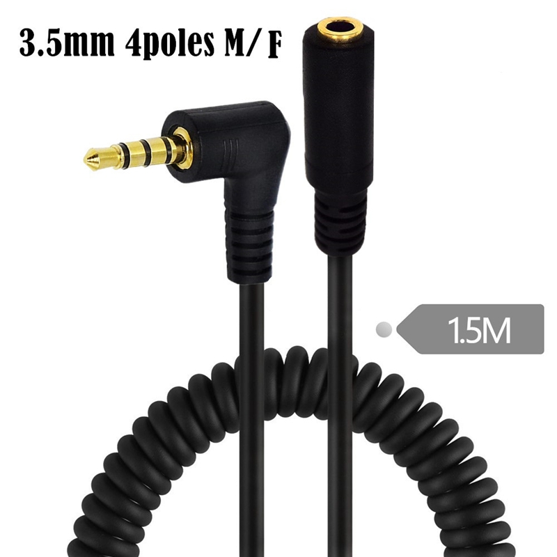 Spring Coiled Spiral Cable 90  - 3.5Mm Trs To Trrs Adapter Audio Cable 评论和价格