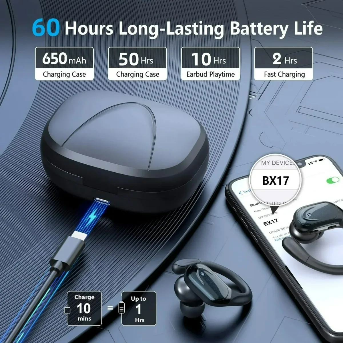 2027 New QCY Wireless Earbuds  - Charging Case For Wireless Microphones 评论和价格