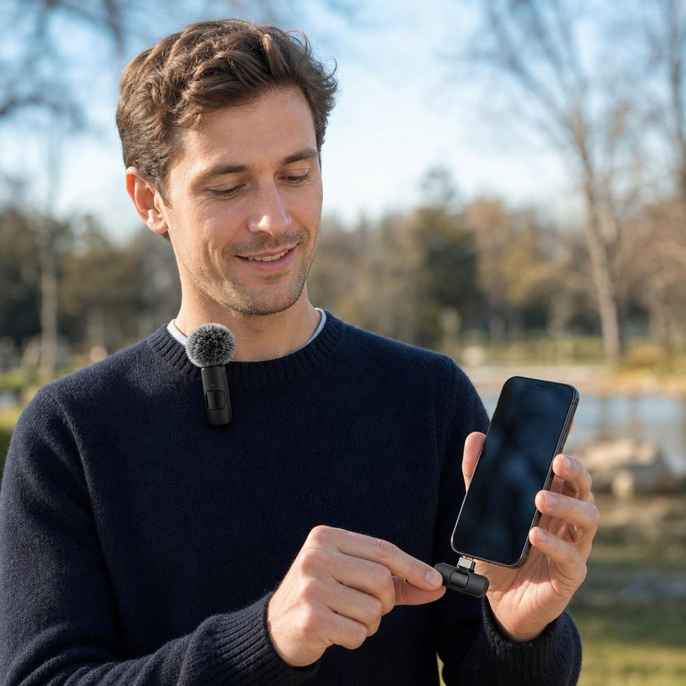 Lavalier Wireless Microphone A - Wireless Mic For Smartphone Video Recording 评论和价格