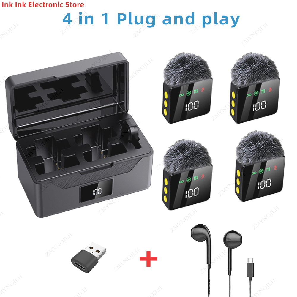 Black Skin Tone Wireless Laval - Charging Case For Wireless Microphones 评论和价格