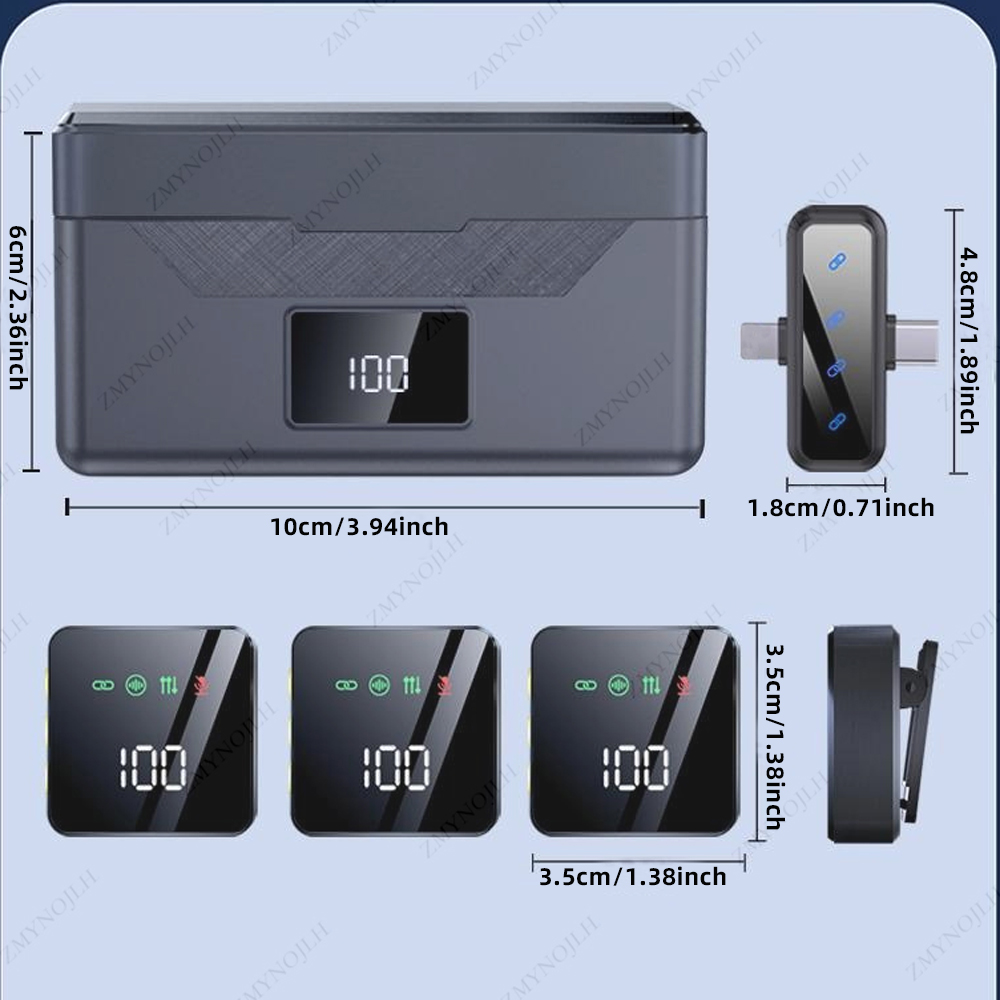 Black Skin Tone Wireless Laval - Charging Case For Wireless Microphones 评论和价格
