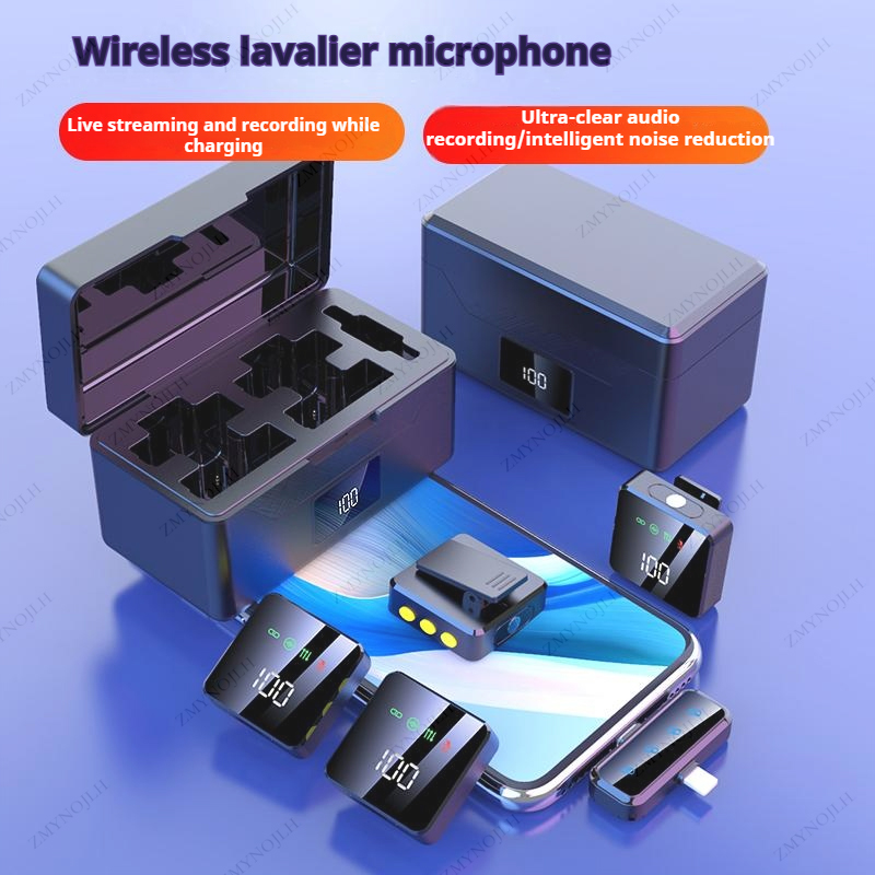 Black Skin Tone Wireless Laval - Charging Case For Wireless Microphones 评论和价格