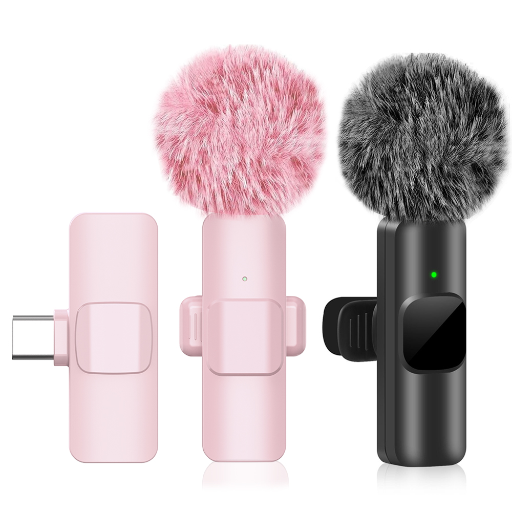New Pink K60 Plug and Play Wir - Wireless Mic For Smartphone Video Recording 评论和价格