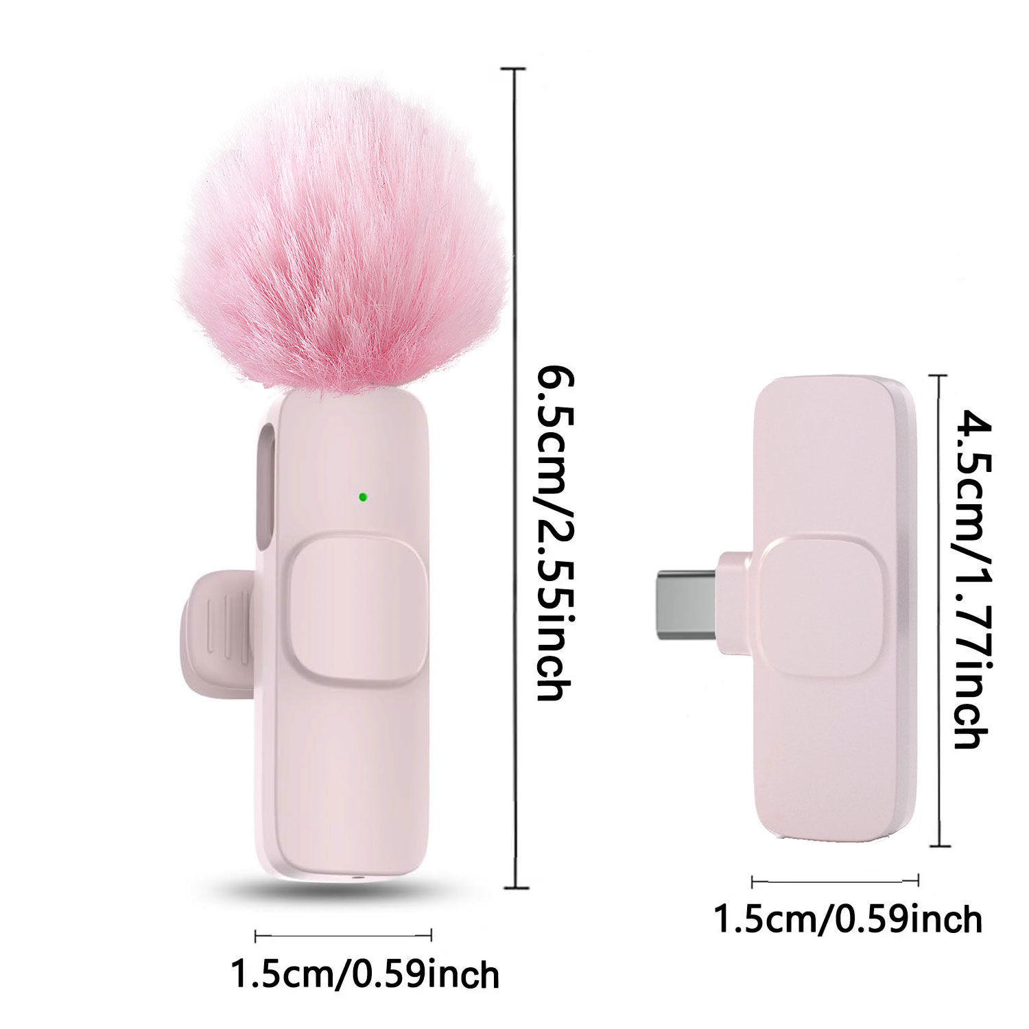 New Pink K60 Plug and Play Wir - Wireless Mic For Smartphone Video Recording 评论和价格