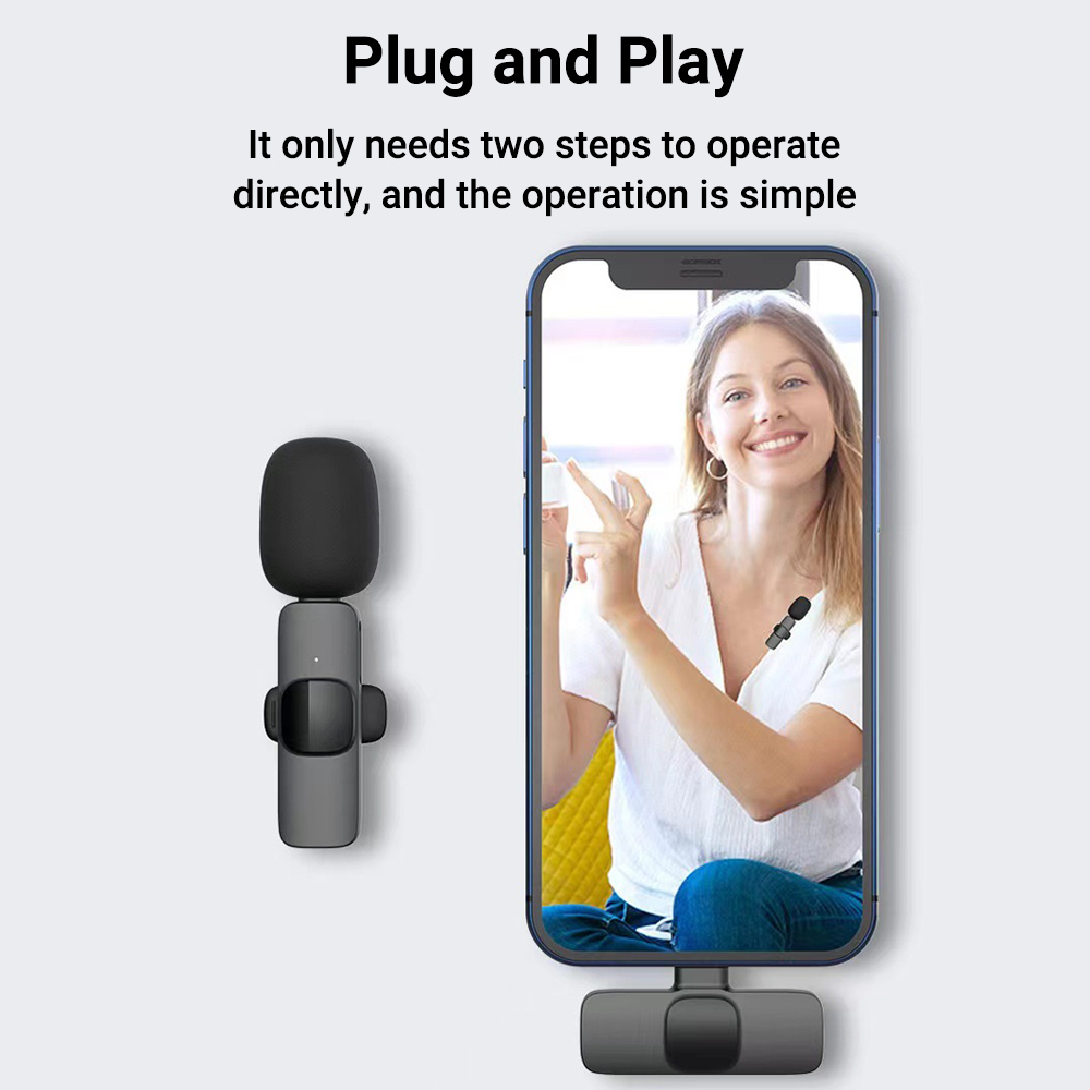 Wireless Lavalier Microphone F - Wireless Mic For Smartphone Video Recording 评论和价格
